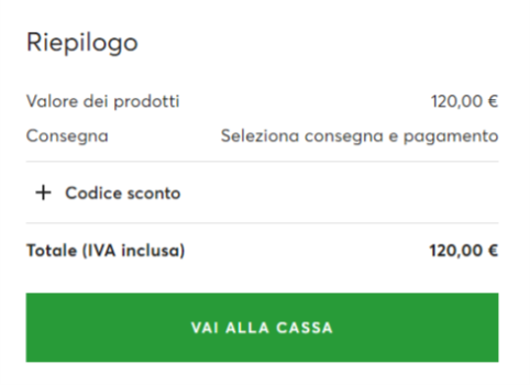 dove inserire un codice sconto escarpe