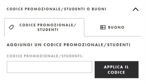 dove inserire un codice sconto Asos