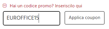 come inserire un codice promo Euroffice