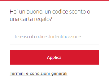 Casella di testo del coupon Iberia
