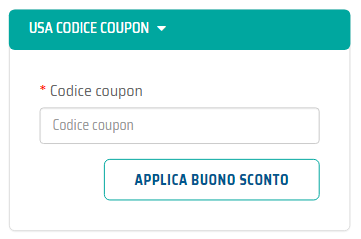 Il box dove incollare il codice sconto MeaFarma
