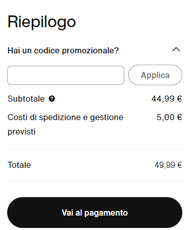 Immagine del box coupon nel carrello Nike