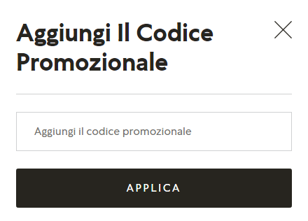 dove inserire codice promozionale pandora