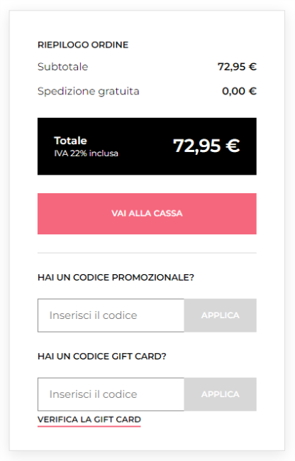 come applicare un codice Passione Beauty